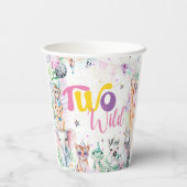 Zwei wild lebende tropische Safari-Tiere zum zweit Pappbecher (Rückseite)