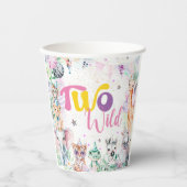 Zwei wild lebende tropische Safari-Tiere zum zweit Pappbecher (Vorderseite)