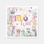 Zwei wild lebende tropische Safari-Tiere zum zweit Serviette (Vorderseite)