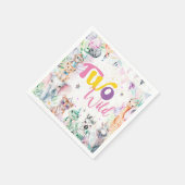 Zwei wild lebende tropische Safari-Tiere zum zweit Serviette (Ecke)