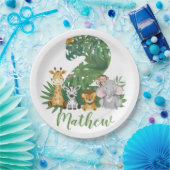 Zwei Wild One 2. Geburtstag Jungle Safari Pappteller (Party)