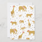 Zwei Wild Safari 2. Geburtstag Einladung (Rückseite)