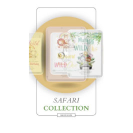 Zwei Wild Safari Lion Giraffe Geburtstagseinladung Einladung