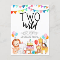 ZWEI WILD Safari Party Tiere Kinder 2. Geburtstag