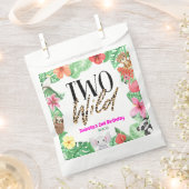 Zwei Wild Tropical Animal 2. Geburtstag Party Geschenktütchen (Ausgeschnitten)