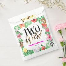 Zwei Wild Tropical Animal 2. Geburtstag Party