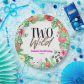 Zwei Wild Tropical Animal 2. Geburtstag Party Pappteller (Party)
