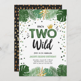 Zwei Wild Tropical Safari Gold Boy zum zweiten Geb Einladung