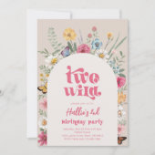 Zwei Wildblumen Einladung (Vorderseite)