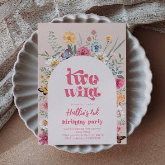 Zwei Wildblumen Einladung