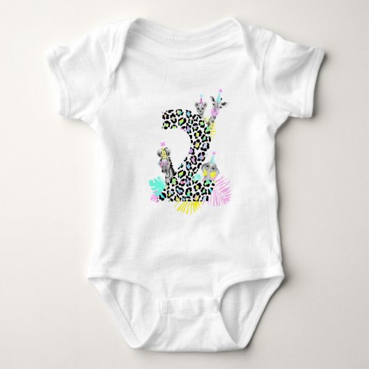 Zwei wilde Birthday-Bodysuit Baby Strampler (Vorderseite)