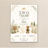 Zwei wilde Boho-Entdecker-Geburtstagsdesign Einladung