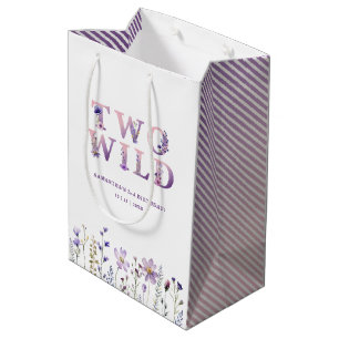 Zwei Wilde Flora 2. Geburtstag Geschenktasche Mittlere Geschenktüte