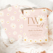 ZWEI Wilde Gänseblümchen Floral 2. Geburtstag Einladung