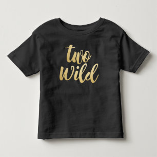 Zwei wilde Geburtstags-Shirt Mädchen Kleinkind T-shirt