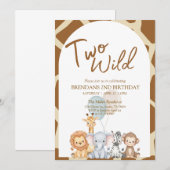 Zwei wilde Geburtstagseinladung  Einladung (Vorne/Hinten)