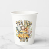 Zwei wilde Jungen Geburtstagssafari Pappbecher (Vorderseite)