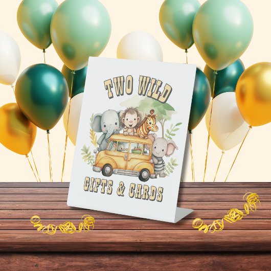 Zwei wilde Jungen Geburtstagssafari Sockelschild