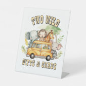 Zwei wilde Jungen Geburtstagssafari Sockelschild (Vorderseite)