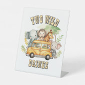 Zwei wilde Jungen Geburtstagssafari Sockelschild (Vorderseite)