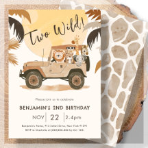 Zwei wilde Jungle Tiere 2. Geburtstag