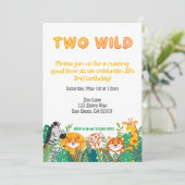 Zwei wilde Jungs zum Geburtstag Einladung (Stehend Vorderseite)