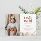 Zwei wilde Landschaft Foto Einladung (Stehend Vorderseite)