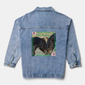 Zwei wilde Mustangs zeigen Zuneigung Denim Jacket Jeansjacke (Rückseite)