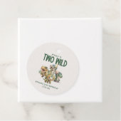 Zwei wilde Niedliche Dinosaurier 2. Geburtstag Gas Geschenkanhänger (Beispiel)