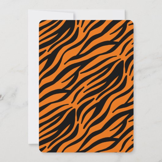 Zwei wilde Niedliche Tiger Kinder zum zweiten Gebu Einladung (Rückseite)