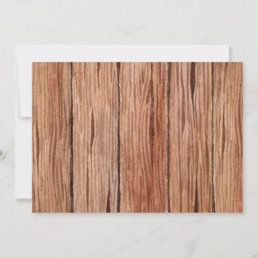 Zwei wilde, rustikale Wälder Foto Einladung (Rückseite)