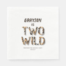 Zwei wilde Safari Animes Baby Junge 2. Geburtstag