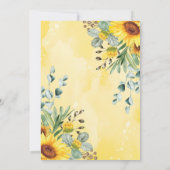 Zwei wilde Sonnenblumen Safari Tiere 2. Geburtstag Einladung (Rückseite)