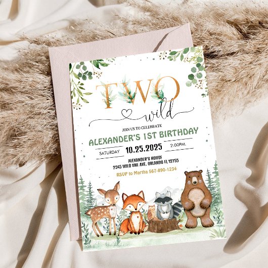 Zwei wilde Wälder 2. Geburtstag Einladung