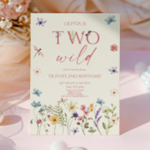 Zwei Wilde Wildblume Wilde Blume 2. Geburtstag Par