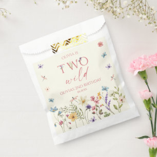 Zwei Wilde Wildblumen-Wildblumen-2. Geburtstagsfei Geschenktütchen