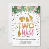 Zwei wildes einladung (Vorderseite)