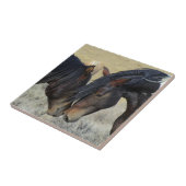 Zwei Wildpferde Fliese (Seite)