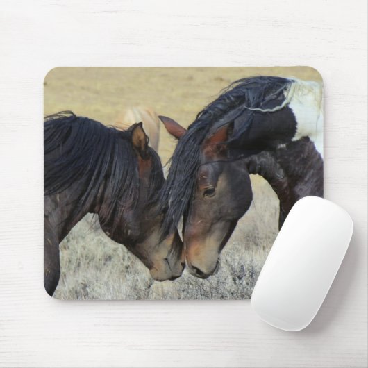 Zwei Wildpferde Mousepad (Mit Mouse)