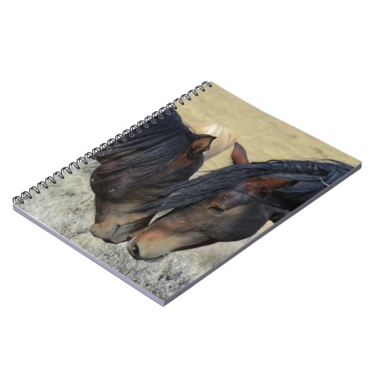 Zwei Wildpferde Notizblock (Linke Seite)