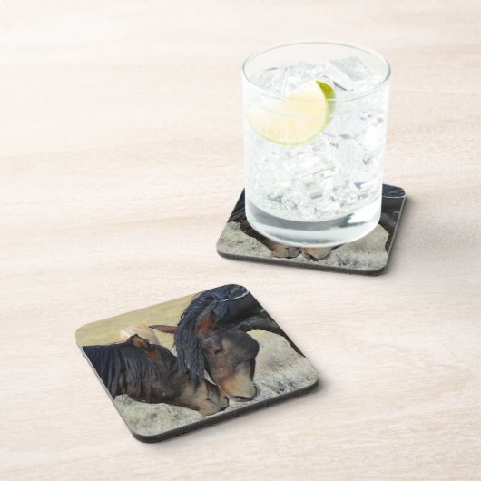 Zwei Wildpferde Untersetzer (Rechte Seite)