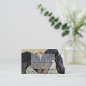 Zwei Wildpferde Visitenkarte (Stehend Vorderseite)