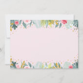 Zwei Wildpink Gold Party Tier Geburtstag Einladung (Rückseite)