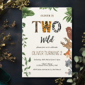 Zwei Wildtierbriefe 2. Geburtstag Einladung