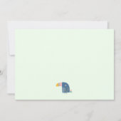 Zwei Wildtiere, 2. Geburtstag, Safari Tiere Niedli Einladung (Rückseite)