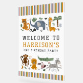 Zwei Wildtiere, 2. Geburtstag Safari Tiere Niedlic Acrylschild (Winkel)