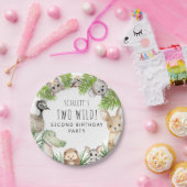 Zwei Wildtiere! Aussie Animal Birthday Party Pappteller (Party)