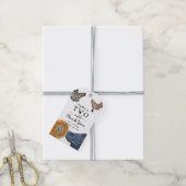Zwei Wildtiere - Geburtstagsparty Geschenkanhänger (Mit Garn)