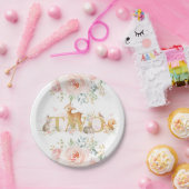 Zwei Wildtiere Mädchen zum 2. Geburtstag Pappteller (Party)