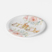 Zwei Wildtiere Mädchen zum 2. Geburtstag Pappteller (Schrägansicht)